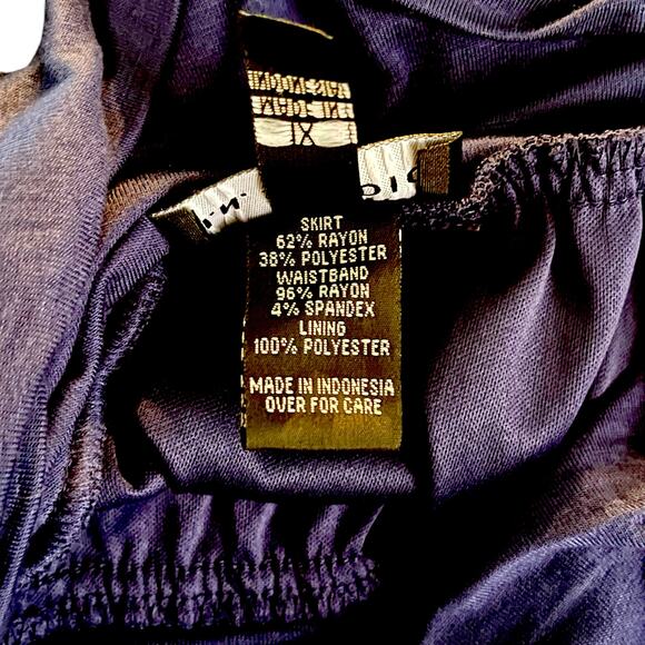 NWT Blue High Low Overlapping Center Split Wide Waistband Skirt Boho Size 1X - Picture 11 of 11